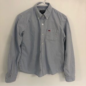 POLO JEANS Co. Ralph Lauren Boy’s White/Blue Striped Long Sleeve Shirt S